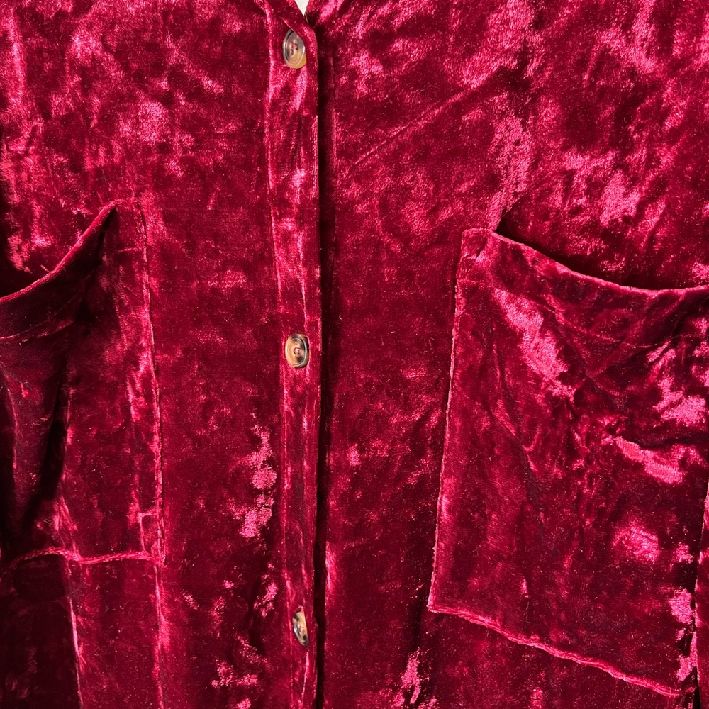 💫 Crushed Velvet Shirt Dress - Picture 10 of 11